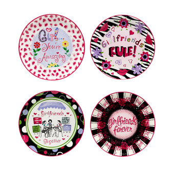 Lolita Girlfriends Together 4 Piece Dessert Plate, Service for 4