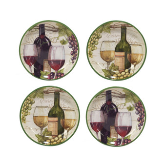 Meadow Brook Vineyard Set of 4 Soup/Pasta Bowl 9"