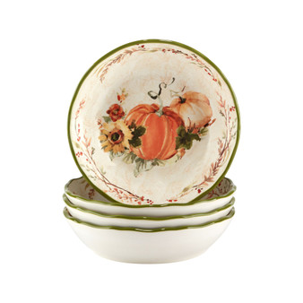 Harvest Morning Soup Bowls Set, 4 Pieces