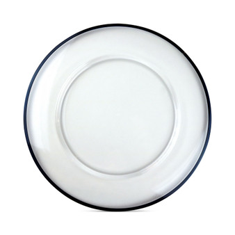 Serveware Verona Blue-Trimmed Clear Charger
