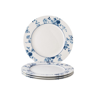 Blueprint Collectables China Rose Plates in Gift Box, Set of 4