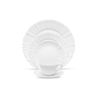 Cher Blanc 5 Piece Round Place Setting