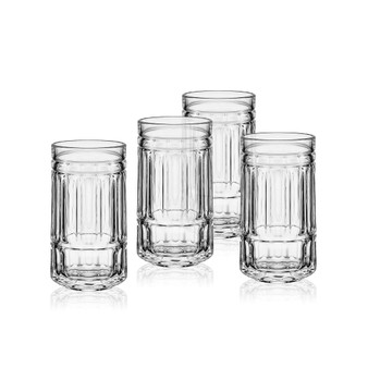 Lawrence 12 Ounce Highball Drinking Glass 4-Piece Set