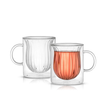 Christian Siriano Floret Ribbed Double Wall Mug 5.4 Oz