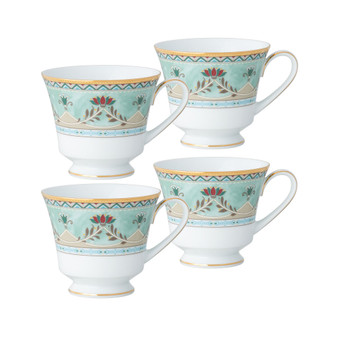 Serene Garden 4 Piece Cups Set, 8 oz, Service for 4