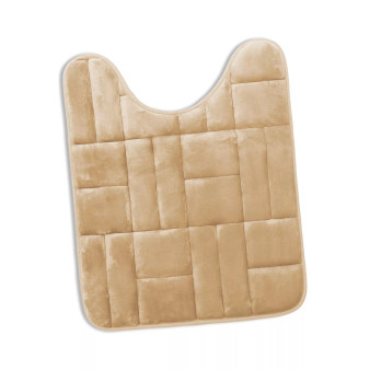 Ultra Soft Non-Slip Plush Memory Foam Bath Rug - Contour 24"x20" - Tiled Design