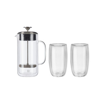 Zwilling Sorrento French Press and Latte Glasses, Set of 3