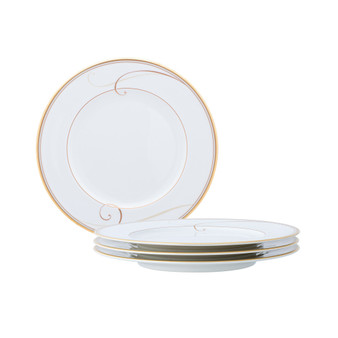 Golden Wave Set of 4 Salad Plates, Service For 4