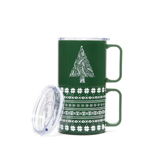 Stackable Tree Insulated Coffee Mugs, Set of 2