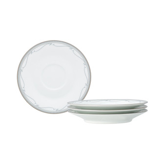 Satin Flourish 4 Piece Saucer Set, Service for 4