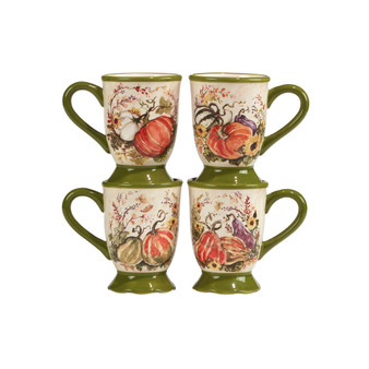 Harvest Morning Mugs Set, 4 Pieces