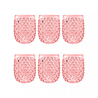 Hobnail Stemless  Set of 6