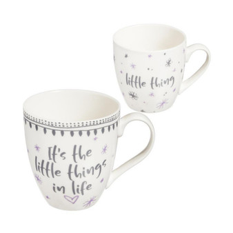 Mommy and Me Ceramic Cup Gift set, 17 OZ and 7 OZ, It's the Little Things in Life/Little Thing