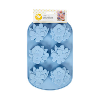Silicone Mold, Floral Party, 6 Cavity