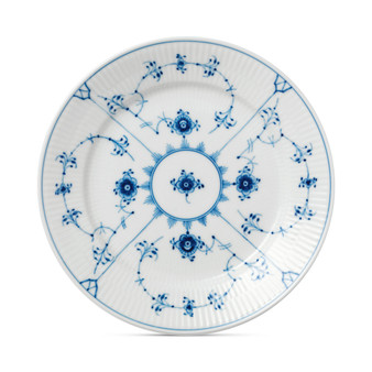 Blue Fluted Plain Salad Plate