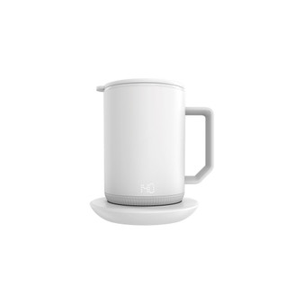 and Coaster - Stainless Steel Self-Heating Coffee Mug with Lid