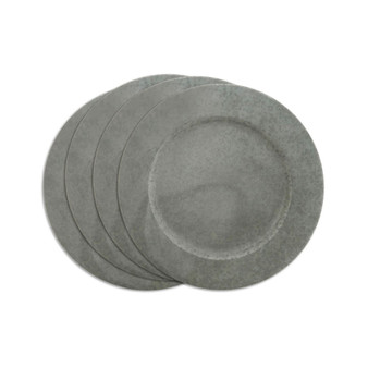 Galvanized Metal Charger Plate Set of 4