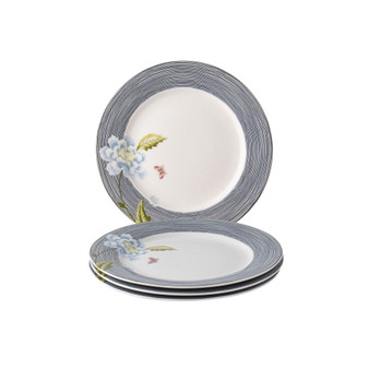 Heritage Collectables Midnight Pinstripe Plates in Gift Box, Set of 4