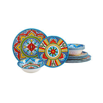 Seville Melamine Dinner Set, 12 Piece