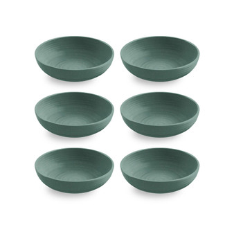 8" Planta Artisan 6-Piece Low Bowl Set, 43.3 oz