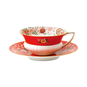 Wonderlust Crimson Orient  Teacup & Saucer