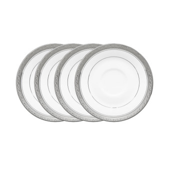 Crestwood Platinum Set of 4 Saucers, Service For 4