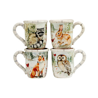 Winter's Walk 4 Piece Mug Set
