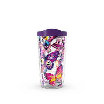 Tervis Butterfly Passion Made in USA Double Walled  Insulated Tumbler Travel Cup Keeps Drinks Cold & Hot, 16oz, Classic