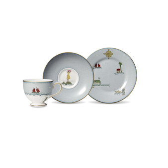 Sailors Farewell 3-Piece Tea Set (Teacup, Saucer & Salad Plate 8")