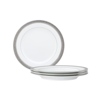 Crestwood Platinum Set of 4 Salad Plates, Service For 4