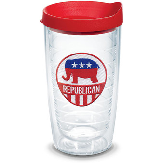 Tervis Republican Elephant Made in USA Double Walled  Insulated Tumbler Travel Cup Keeps Drinks Cold & Hot, 16oz, Classic