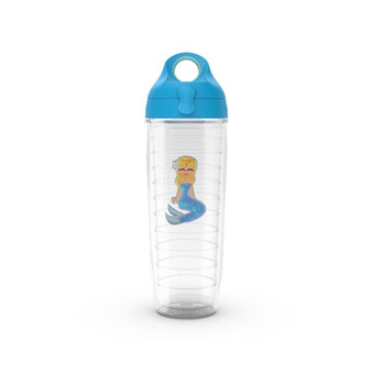 Tervis Blue Sequins Mermaid Made in USA Double Walled  Insulated Tumbler Travel Cup Keeps Drinks Cold & Hot, 24oz Water Bottle, Lidded