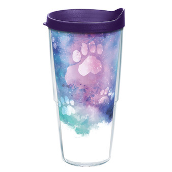 Tervis Paw Prints Made in USA Double Walled  Insulated Tumbler Travel Cup Keeps Drinks Cold & Hot, 24oz, Classic