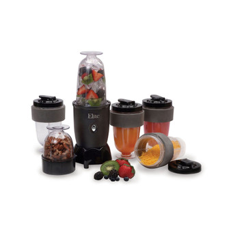 Elite Cuisine 17 Piece Personal Drink Blender with 4 x 16 Ounce Travel Cups
