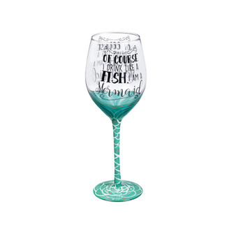 Wine Glass w/Box, 12 OZ., I'm a Mermaid