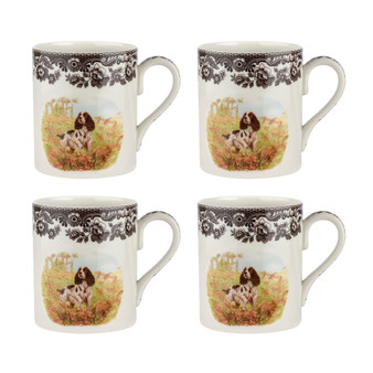 Woodland  English Spaniel Mug - Set of 4