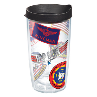 Tervis Top Gun Maverick Patch Collage Made in USA Double Walled  Insulated Tumbler Travel Cup Keeps Drinks Cold & Hot, 16oz, Classic