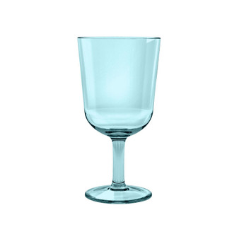 Simple Wine Glass, Aqua, 16 oz., Premium Plastic, Set of 6