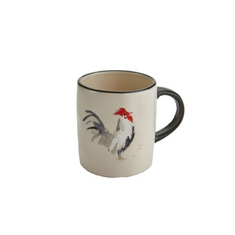 Rooster Mugs, Set of 4