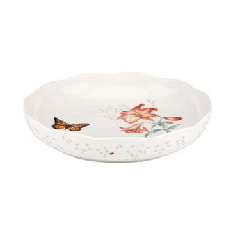 Butterfly Meadow Scalloped Low Serving Bowl
