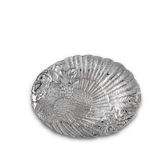 Designs Aluminum Harvest Turkey Oval Platter