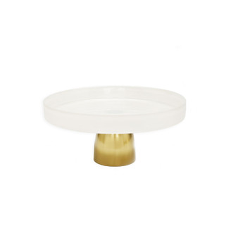 Glass Cake Plate on Stem