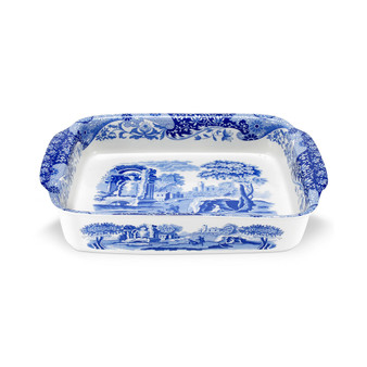 "Blue Italian" Rectangular Handled Casserole
