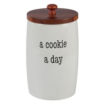 Just Words Cookie Jar with Bamboo Lid