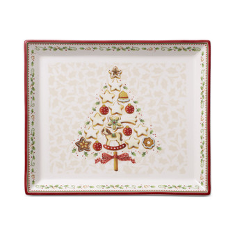 Winter Bakery Small Rectangular Cake Plate