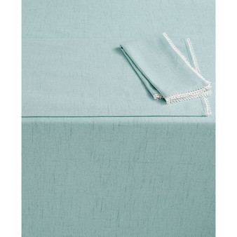 French Perle 70" Round Ice Blue Tablecloth
