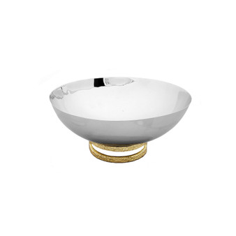 6" Stainless Steel Bowl with Gold-Tone Loop Base