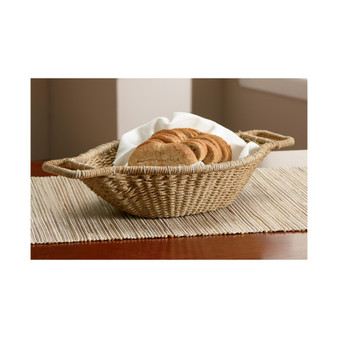 KINDWER 18" Jute Wrapped Oval Basket