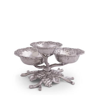 Designs Aluminum Grape Tiered 3-Bowls
