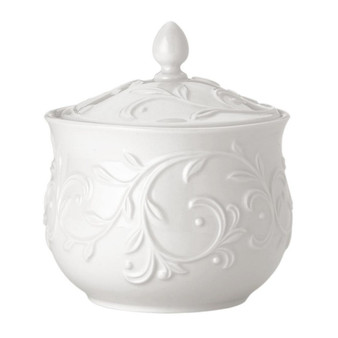 Dinnerware, Opal Innocence Carved Sugar Bowl